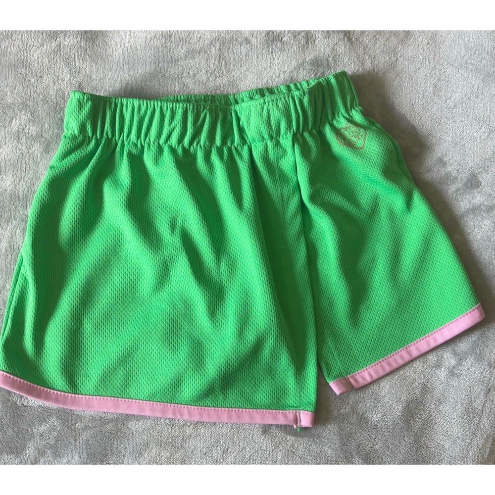 Body Glove Girls Green Mesh Athletic Skort Pink Trim Size 7